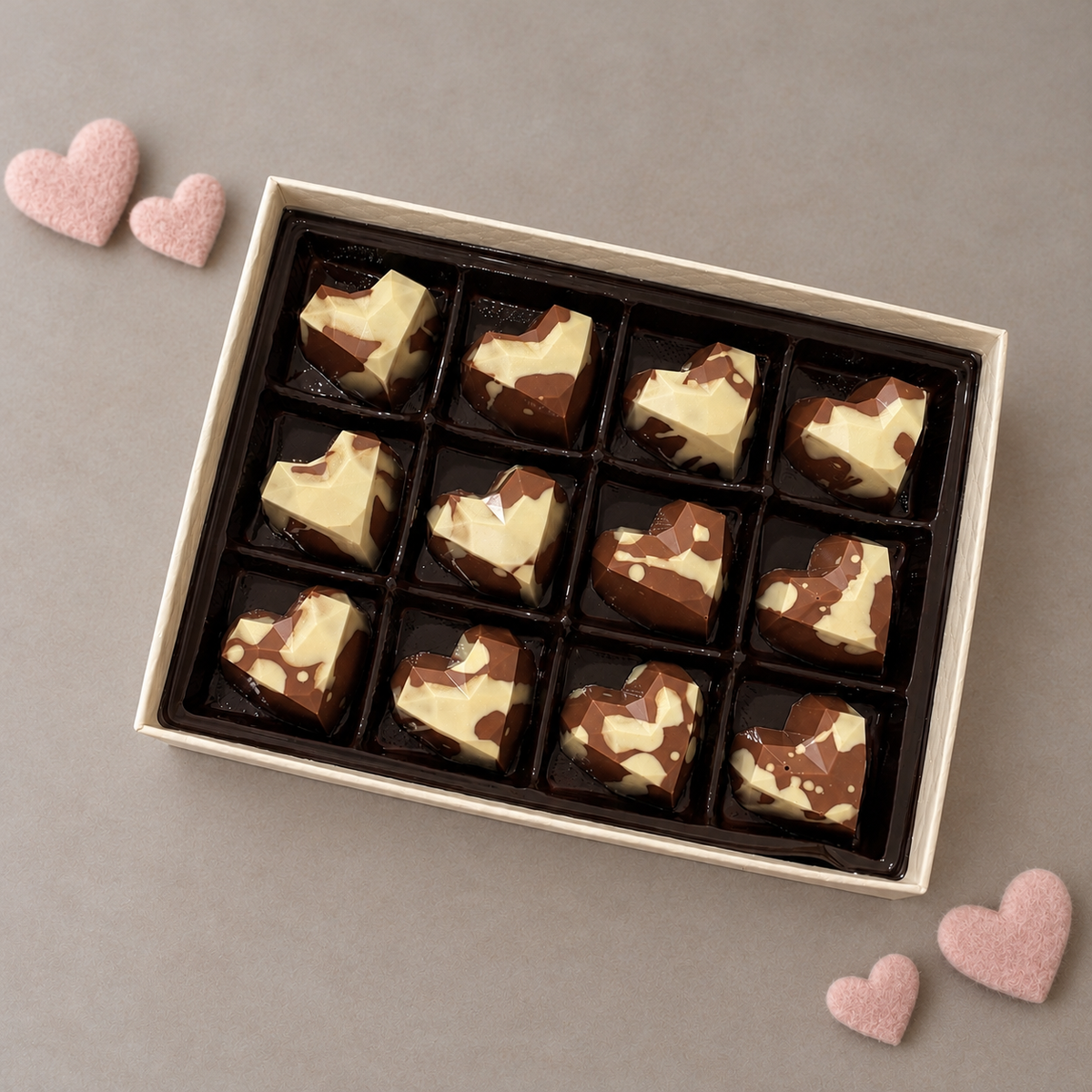 Heart Bonbons 12 Piece Box